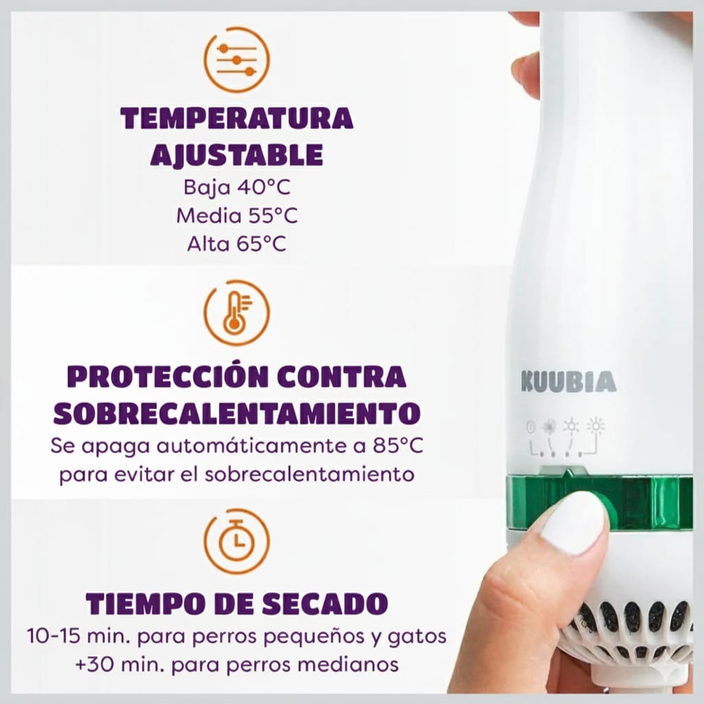 💨 Secador - Cepillo 2 en 1: Pelaje Suave, Secado Rápido y Sin Estrés - CasaPeluda